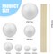 Solar System Project Kit, Planet Model Crafts Includes 14 Mixed Sized Polystyrene Spheres Balls and 10 Pieces 24 cm Long Bamboo Sticks for School Science Projects